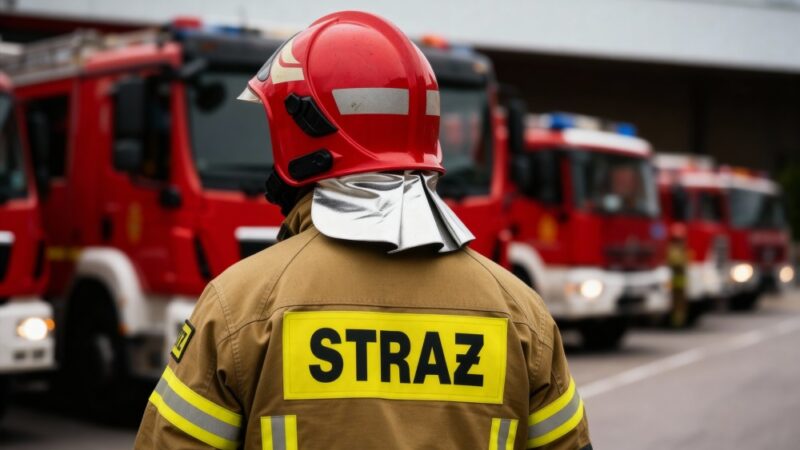 Uroczystość strażaków w Dąbrowie Górniczej z okazji Narodowego Święta Niepodległości