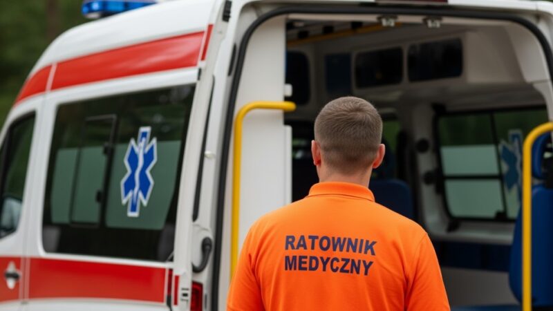 Niebezpieczne wędkowanie na zamarzniętej rzece Elbląg – policja ratuje mężczyznę z lodu