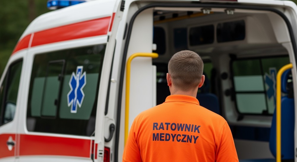 Niebezpieczne wędkowanie na zamarzniętej rzece Elbląg – policja ratuje mężczyznę z lodu