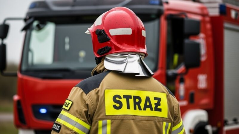 Młodzieżowe drużyny pożarnicze rywalizują w Dąbrowie Górniczej podczas halowych zawodów sportowych