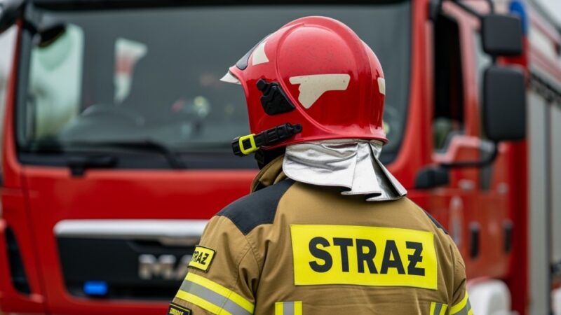 Nowi funkcjonariusze straży pożarnej w Dąbrowie Górniczej składają ślubowanie