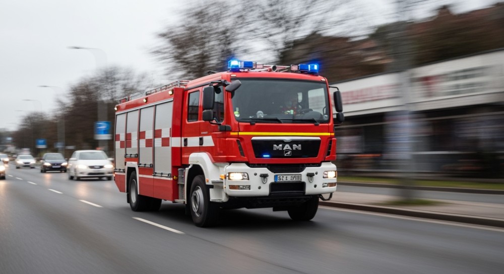 Pożar w Dąbrowie Górniczej: strażacy walczą z ogniem w wielorodzinnym budynku