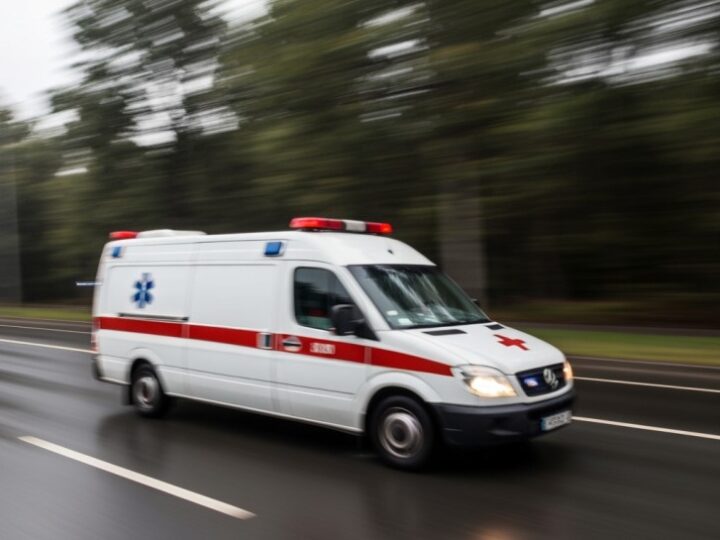 Wypadek budowlany w Elblągu: 40-latek z ciężkim urazem nogi trafił do szpitala