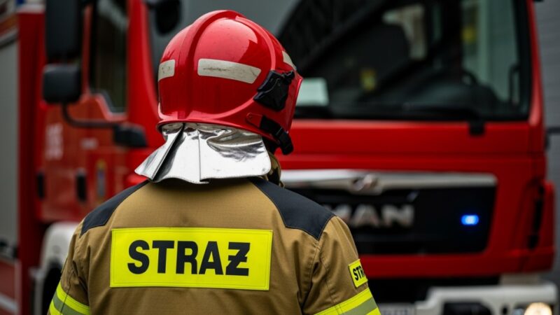 Policjant poza służbą ratuje życie w pożarze, ewakuuje mieszkańca z płonącego domu