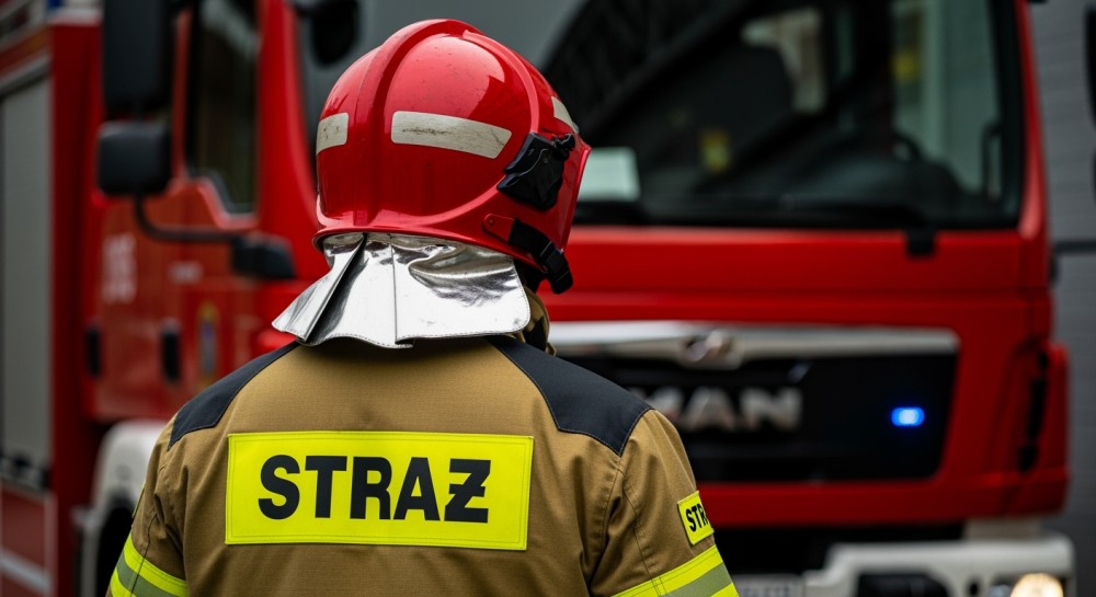 Policjant poza służbą ratuje życie w pożarze, ewakuuje mieszkańca z płonącego domu