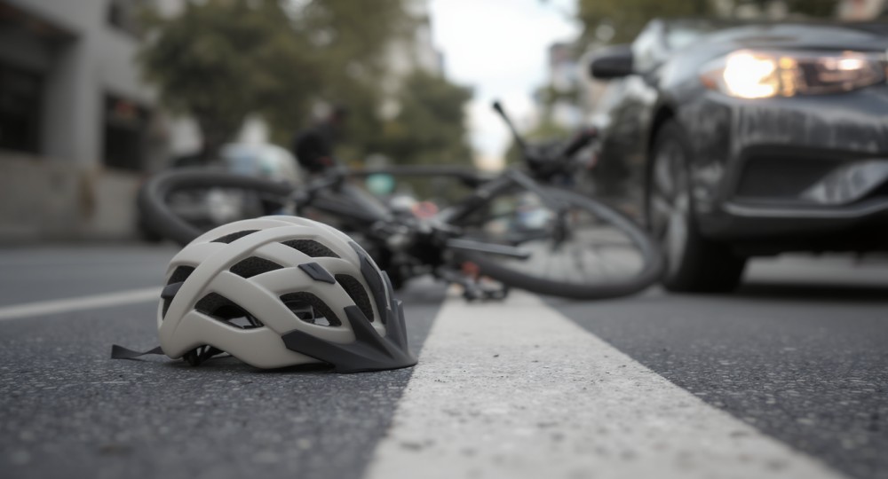 Kierowca nie ustąpił pierwszeństwa rowerzystce na przejeździe w Żorach